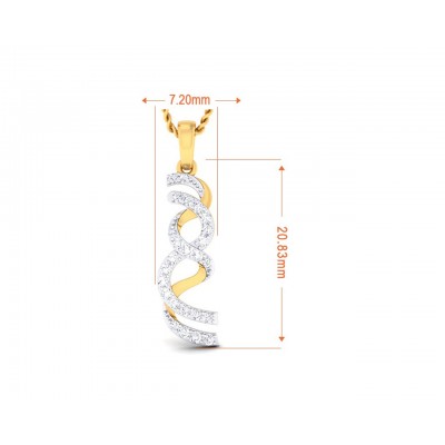 Gila Round Brilliant Diamond Pendant in Gold